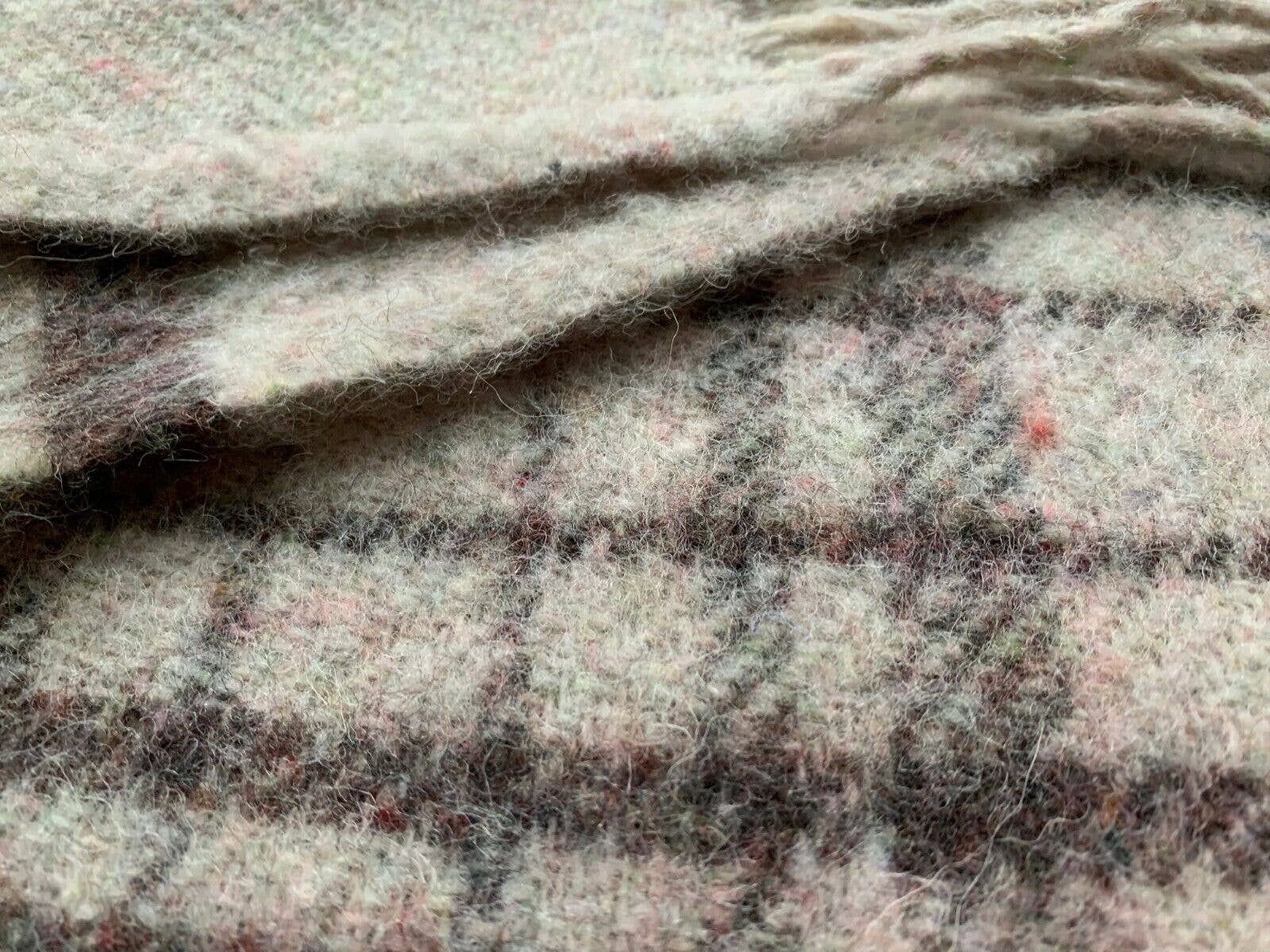 WoolOnly - Wholesale Throw Blanket - Wool blanket plaid 130 x 200 cm checkered, melange gray-beige2