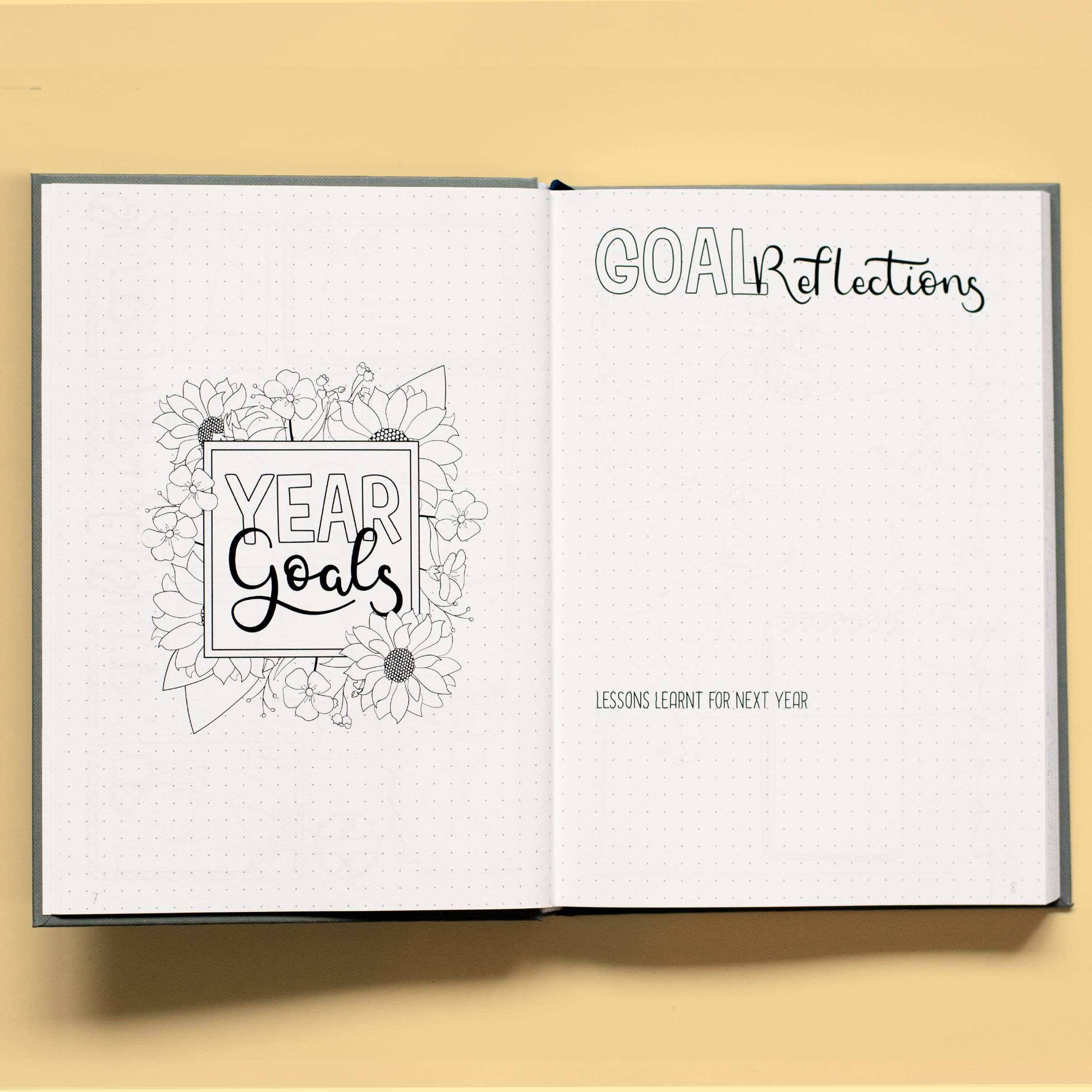 LILLA Journals – wholesale Journal/diary – Floral Weekly Bullet Journal | Undated illustrated planner13