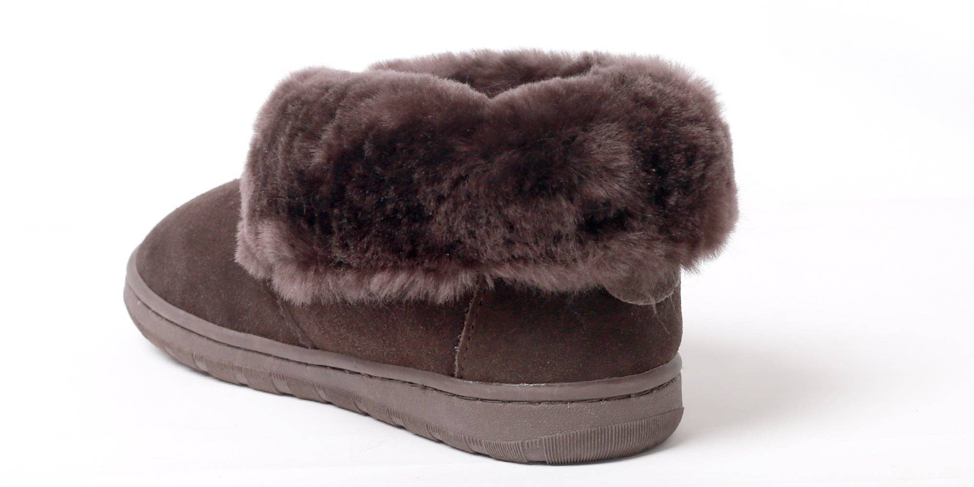 SuperLamb Footwear - Wholesale Booties - Women's - Original Fold Down Bootie Deluxe- Chocolate3