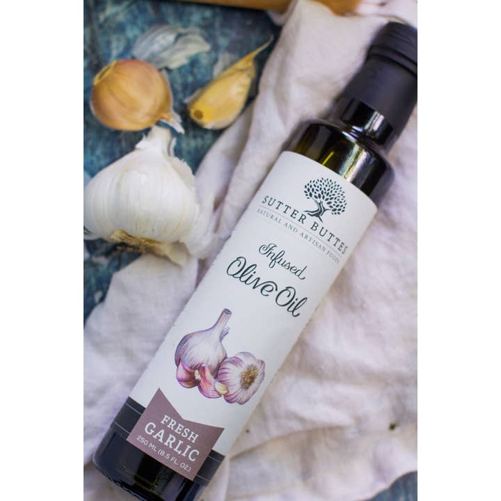 Sutter Buttes - Wholesale Olive Oil - Fresh Harvest Garlic Infused Extra Virgin Olive Oil – 60ml2