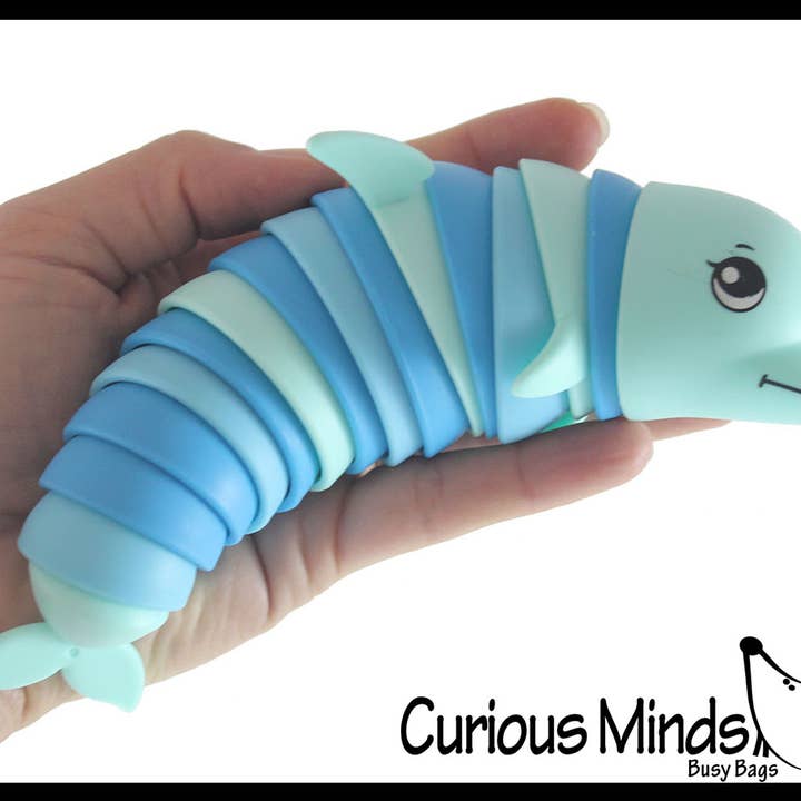 Curious Minds Toys - Wholesale Fidget Toy - Kids - 1 Dolphin Fidget - Large Wiggle Articulated Jointed Moving