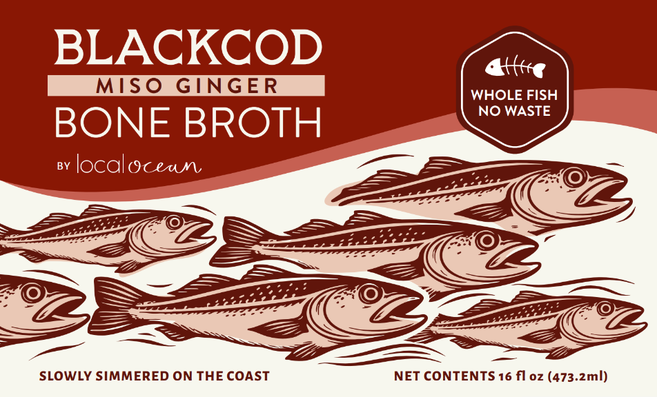 Local Ocean Seafoods - Wholesale Soup - Bone Broth: Blackcod Miso Ginger - 16 oz FROZEN2