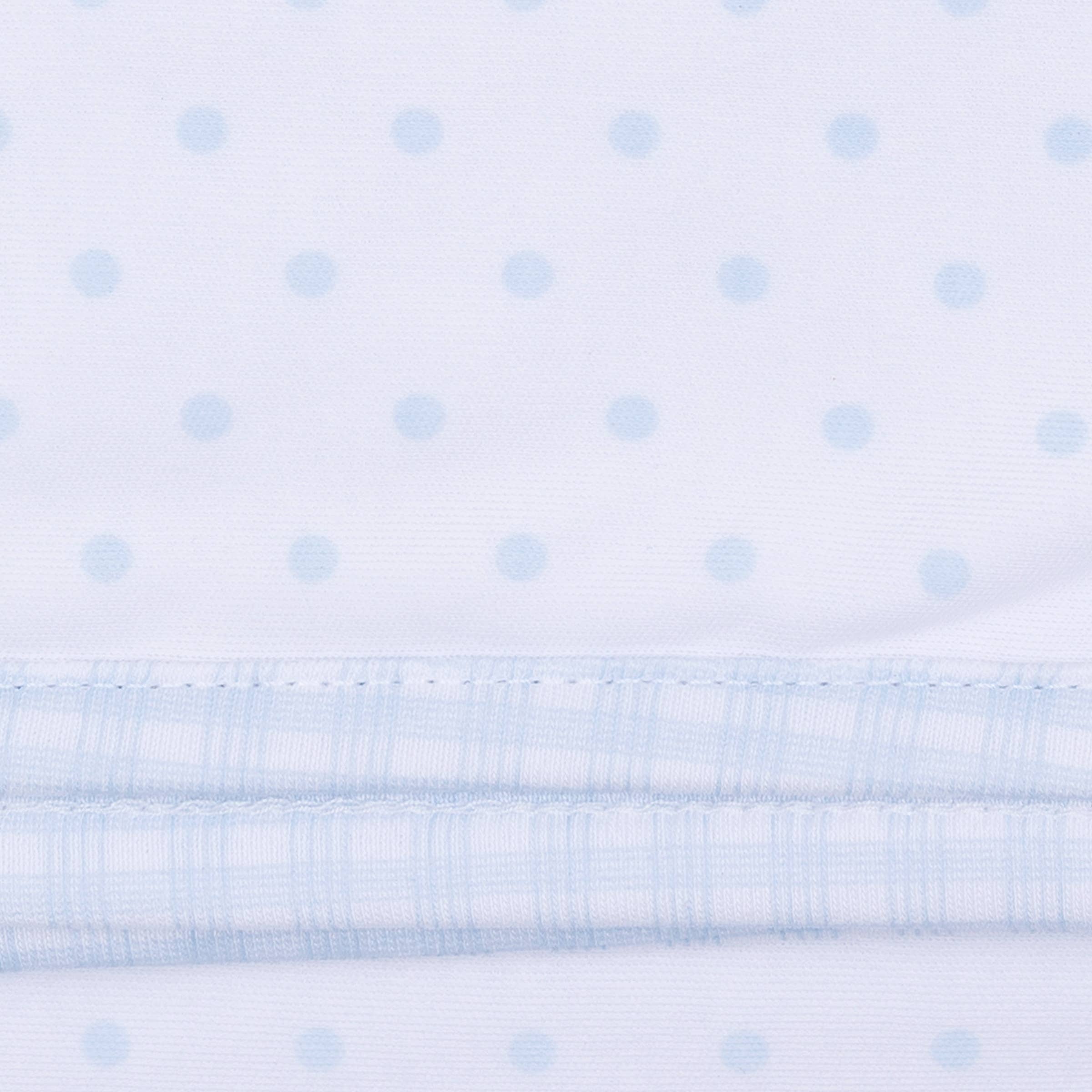 Gingham Dots Smocked Footie - Blue for wholesale on Faire2