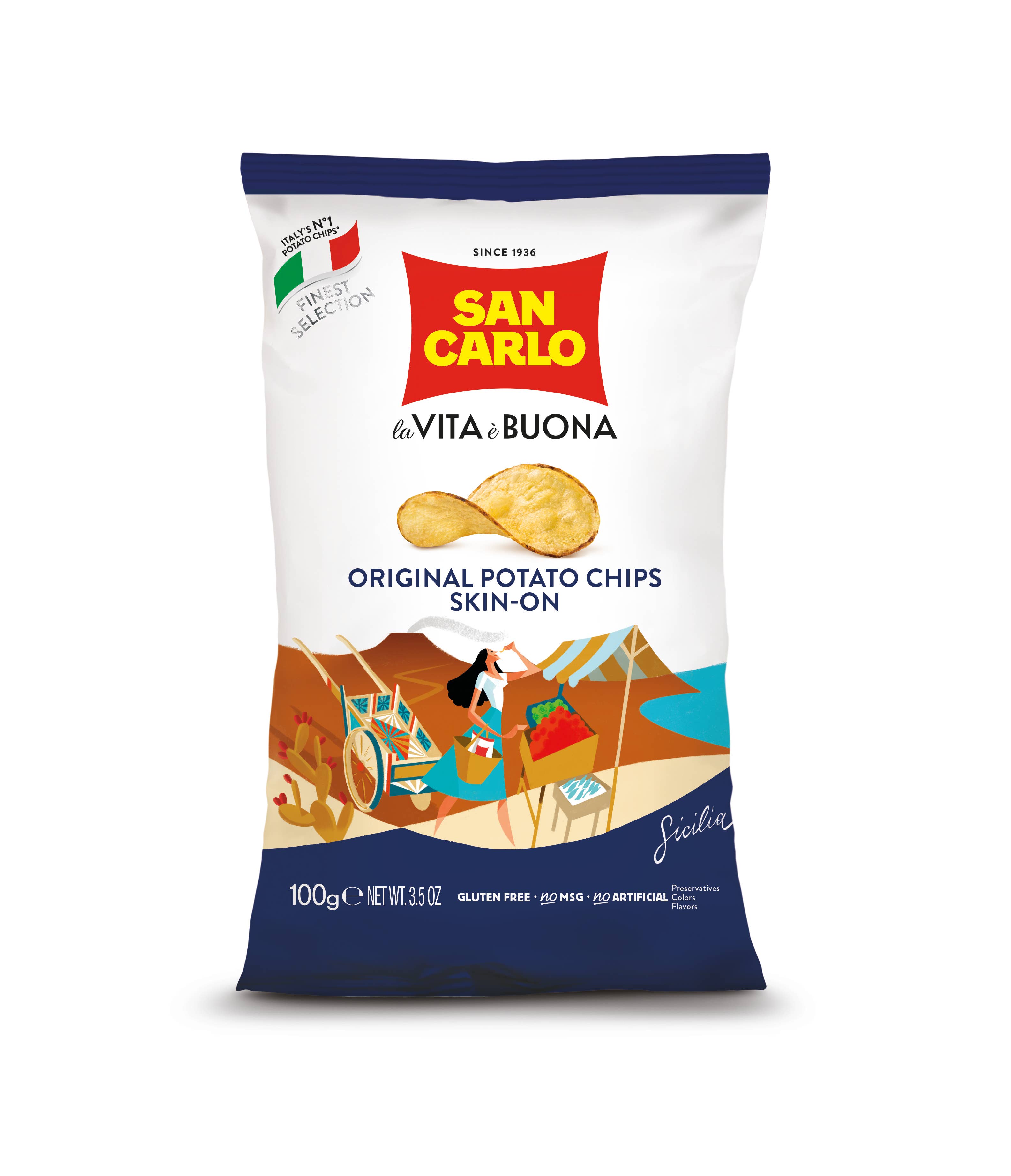 Zia Pia - Wholesale Chips - Skin-on Chips 100g by San Carlo0