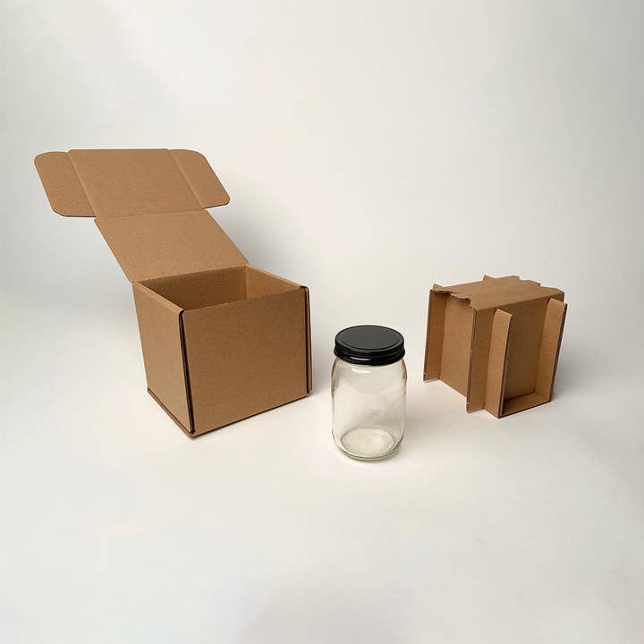 Flush Packaging - Wholesale Gift Box - 16 oz Canning Jar Shipping Boxâ„¢
