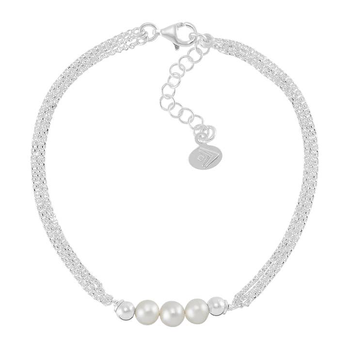 Silpada - Wholesale Beaded Bracelet - Silpada Pearl City Silver Freshwater Pearl Bracelet, 7" + 1"