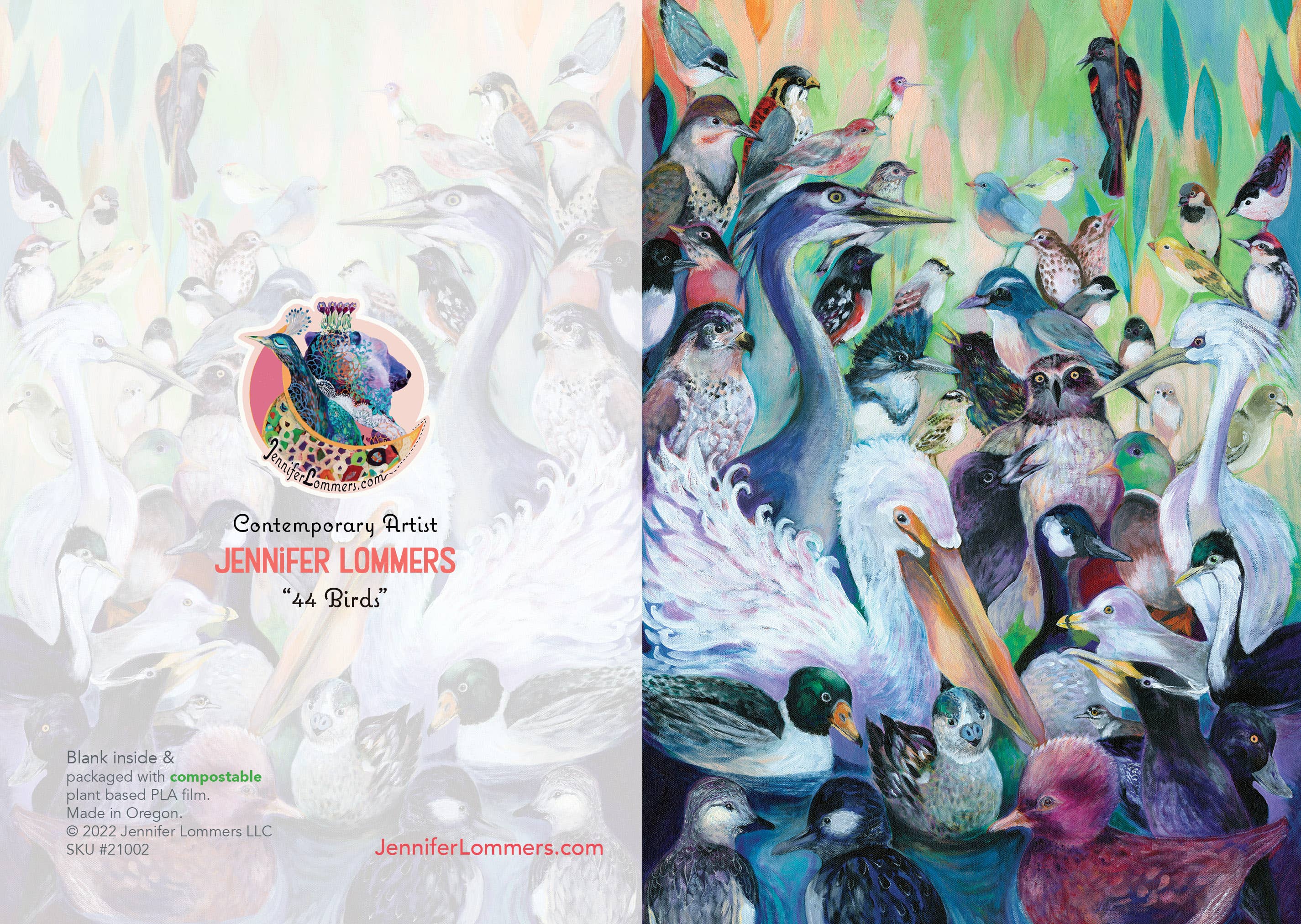 Jennifer Lommers - Wholesale Everyday Greeting Card - Northwest Birds (A6) Blank Note Card1