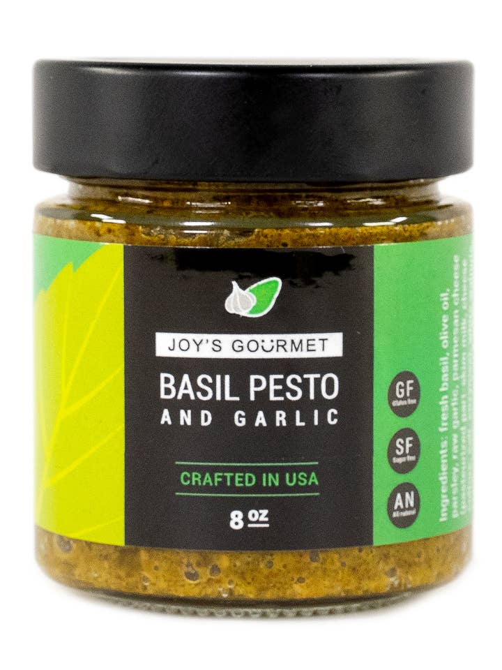 Basil Pesto & Garlic for wholesale by Joy's Gourmet