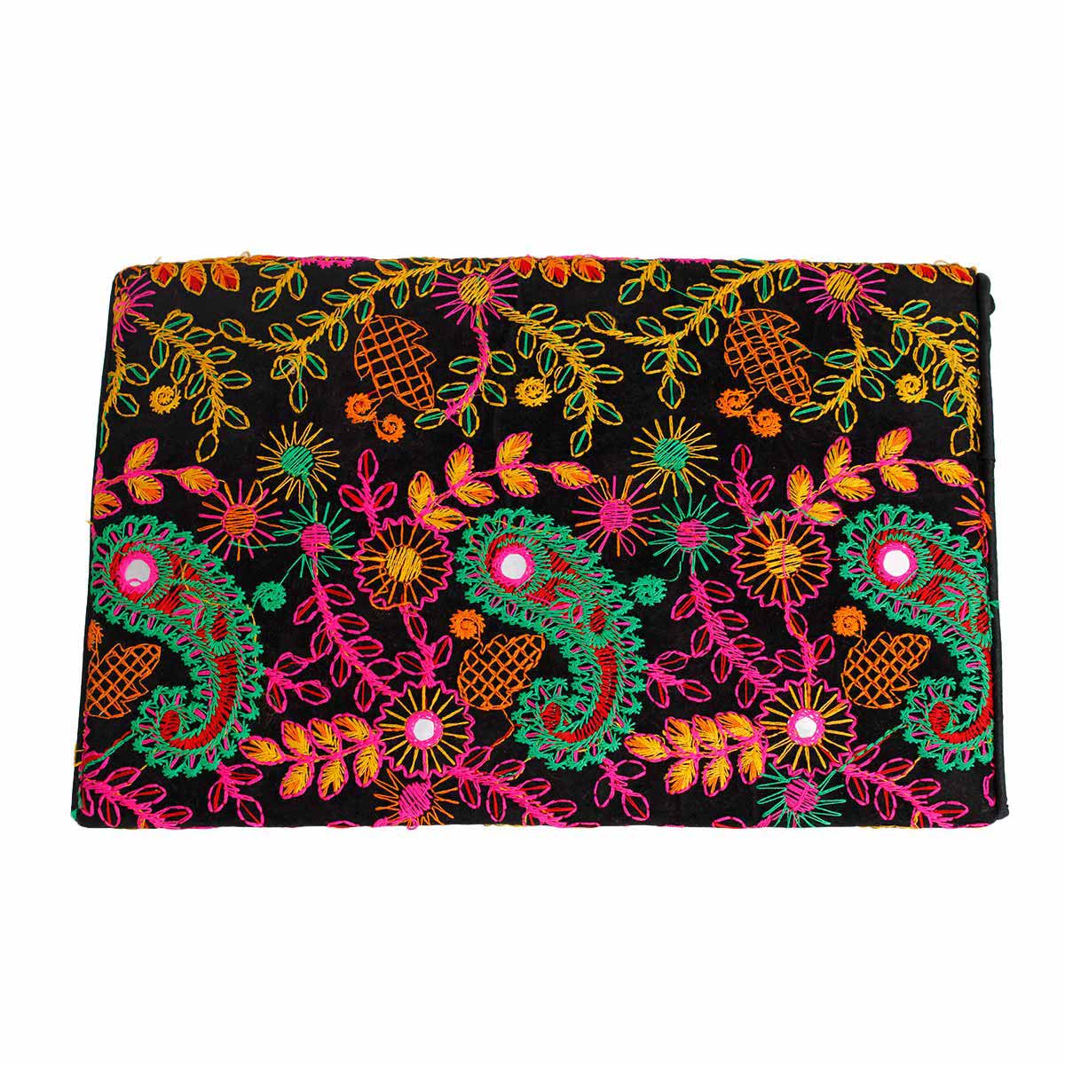 Black Embroidered Envelope Clutch|11.75 x 7.75 inches for wholesale on Faire4