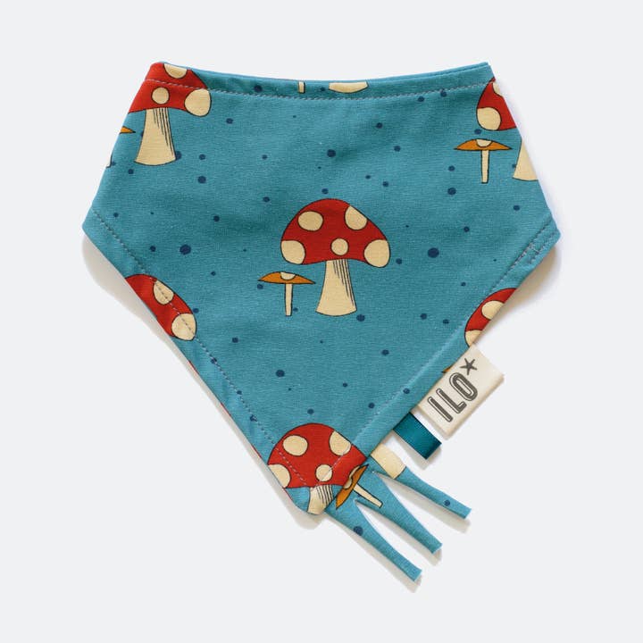 Toadstools Reversible Bib for wholesale by ILO