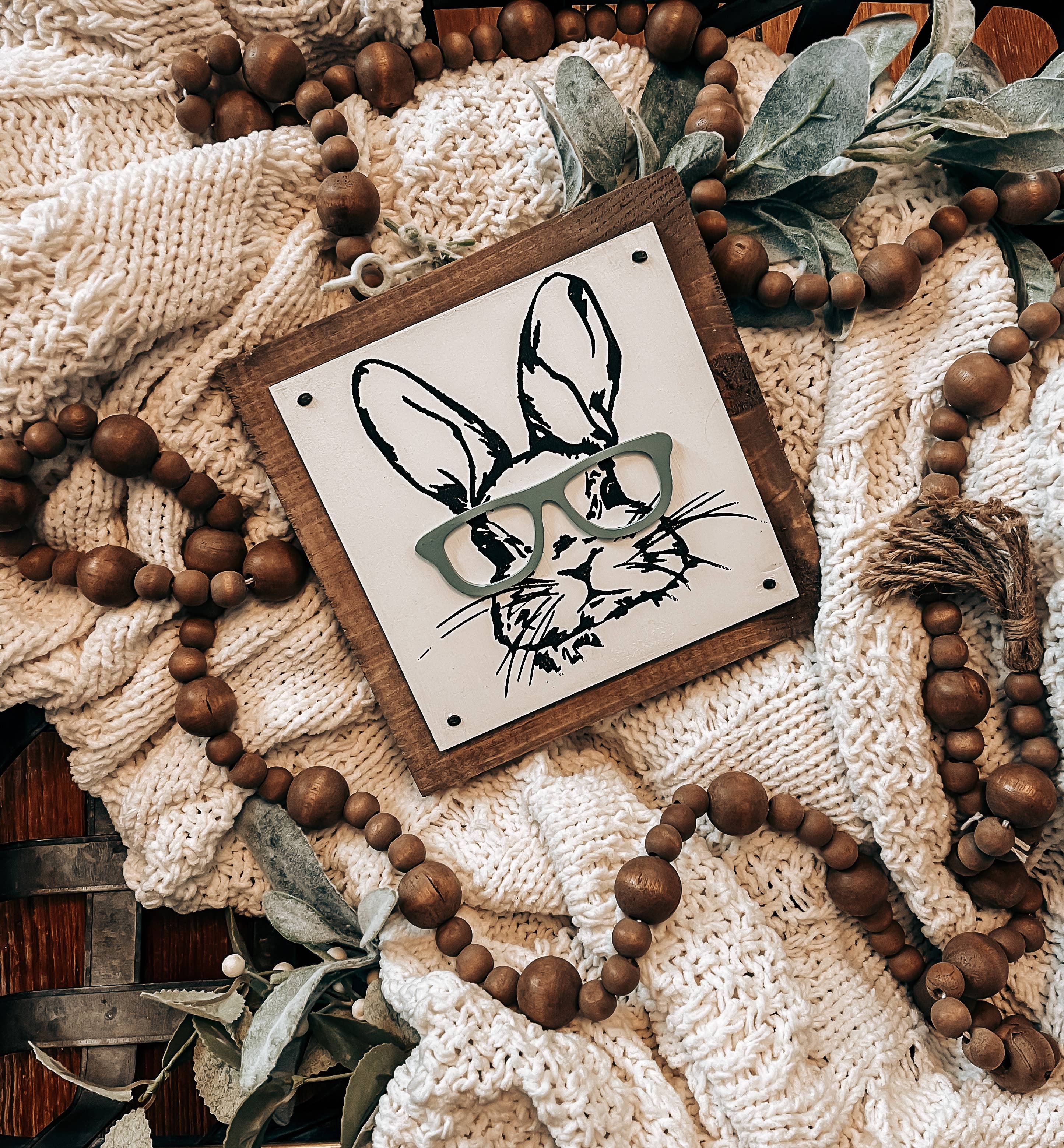 The Broken Board - Wholesale Sign - Bunny with glasses 1