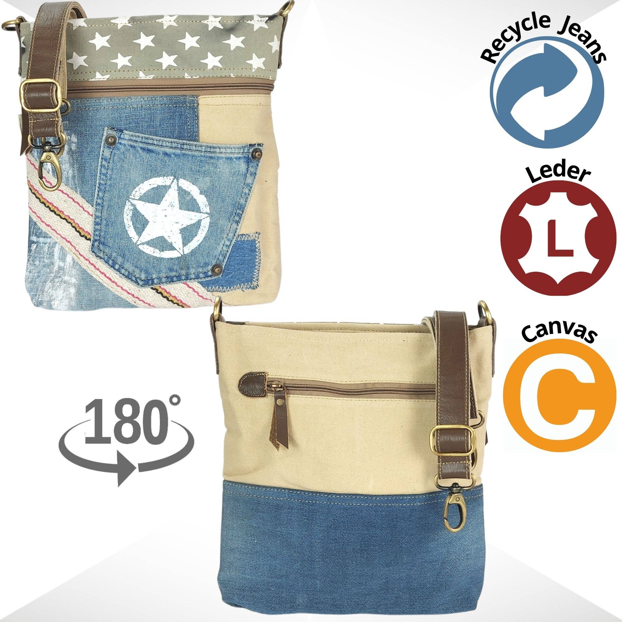 Sunsa - Wholesale Crossbody Bag - Women's - Sustainable vintage shoulder bag. Recycled Crossover Bag6