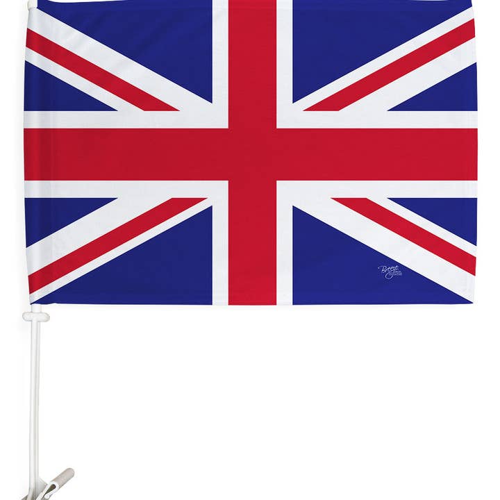 Two Group Flag Co – Großhandel Flagge – Auto-Flagge Großbritannien 2-seitige Fensterklammer