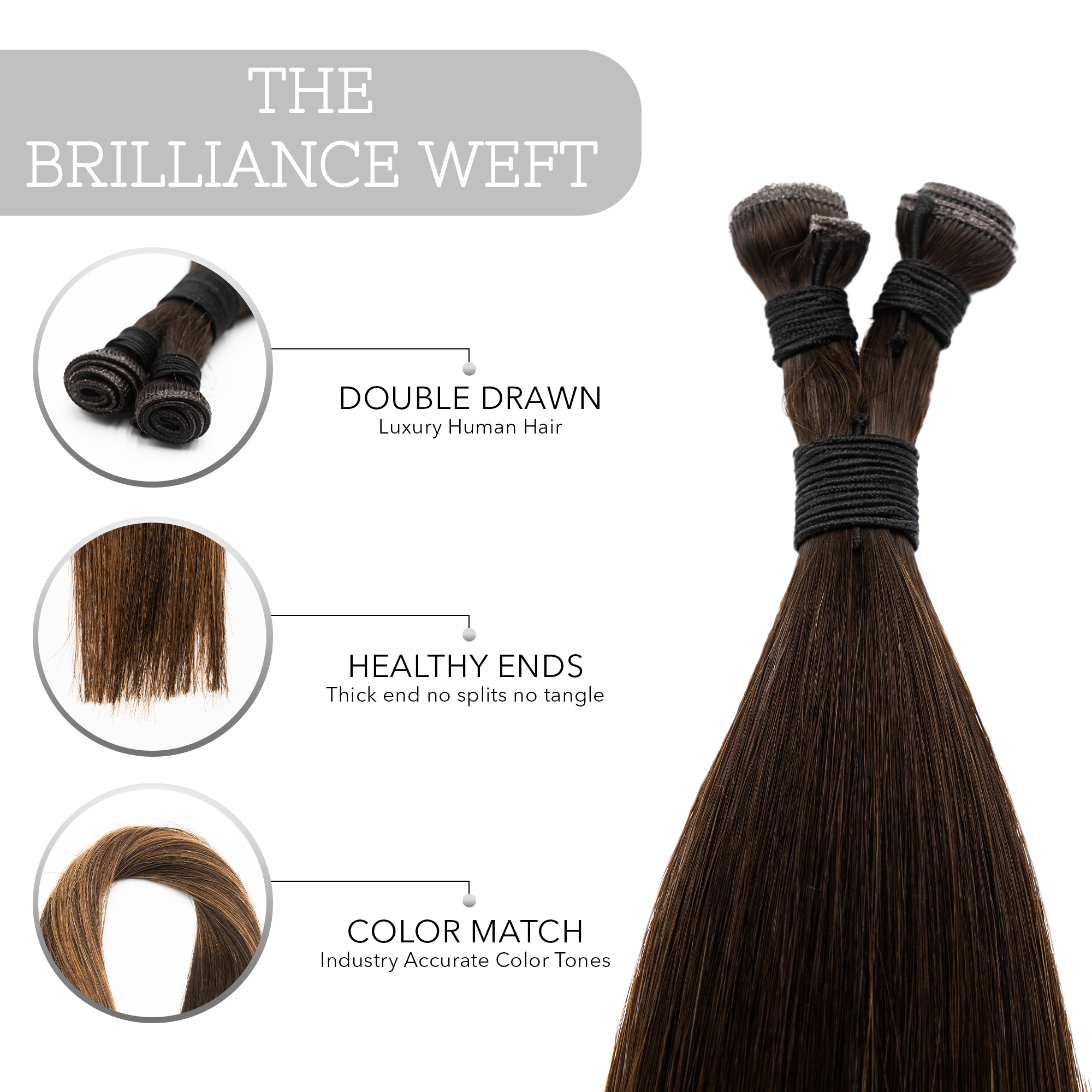frae & co. - Vente Extensions de cheveux - Weft : Highlands - Extensions de cheveux Brilliance frae & co.2
