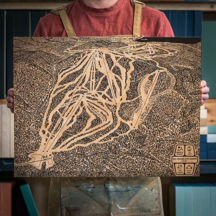 Mount Tremblant North, Quebec Ski Trail Map for wholesale by Benoit's Design Co.