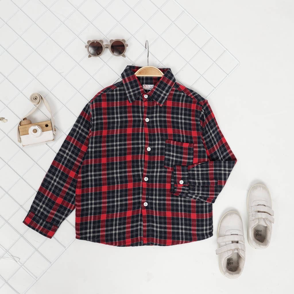 Kleine Tijntje - Wholesale Button Down Shirt - Kids - PEACHBELLO FLANEL6