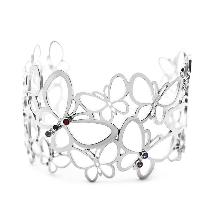 AMORINO SRL - Wholesale Cuff Bracelet - ADJUSTABLE SEMI-RIGID SLAVE BRACELET - WF24116A108