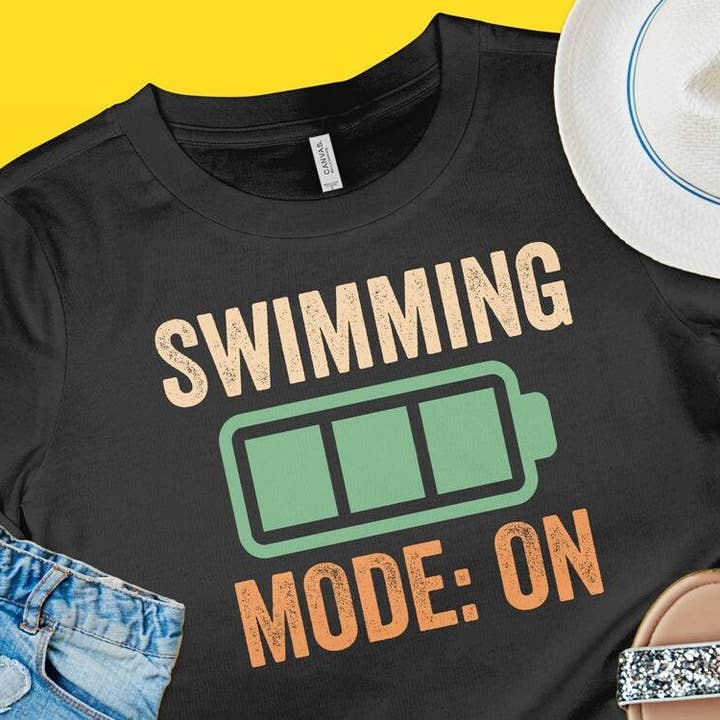 Modo Natação: Na Camisa, Presente de Amante de Natação por atacado de PositiveParty