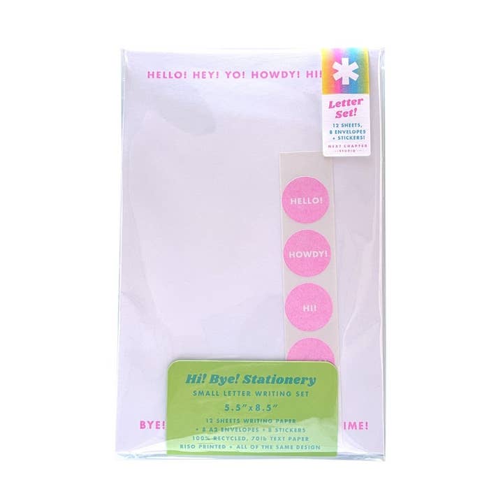 Kit d'écriture de lettres - « Hi ! Au revoir ! » Papeterie pour la vente par Next Chapter Studio