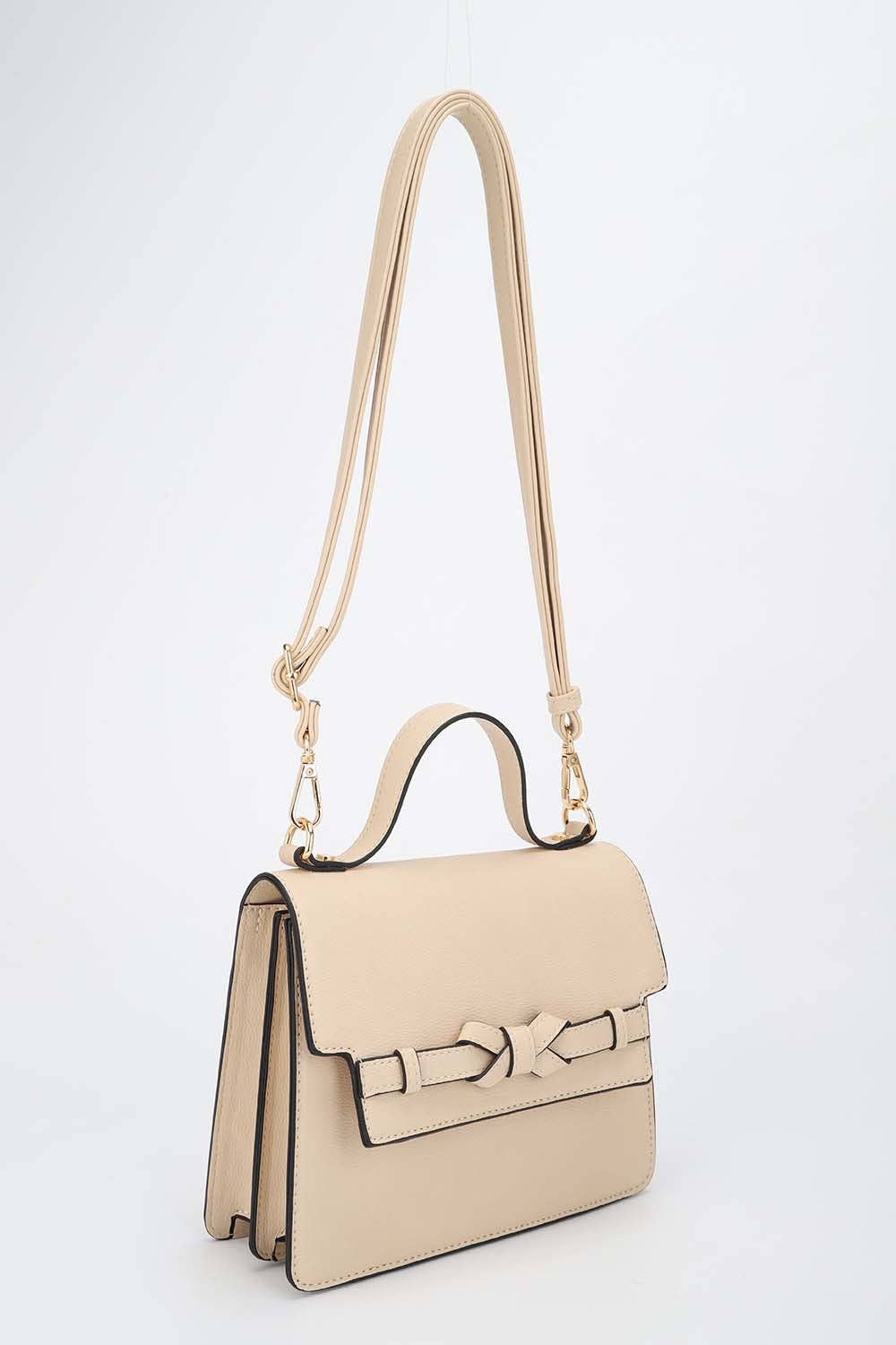 KAYLA+AVA - Vente Sac à main avec poignée sur le dessus – femme - Sac à bandoulière EDEN à rabat à poignée carrée avec nœud6