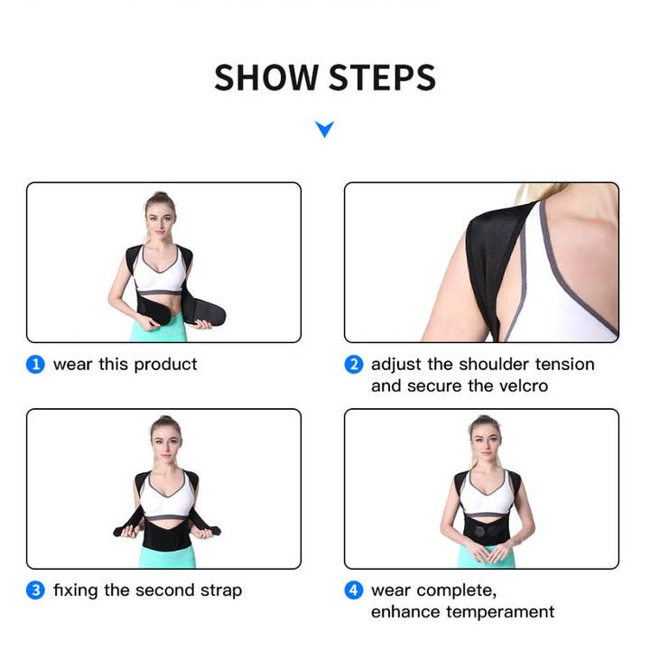 VIGOR - Wholesale Fitnessapparatuur - Houdingscorrector voor rug-, schouder- en rugondersteuning voor dames en heren23