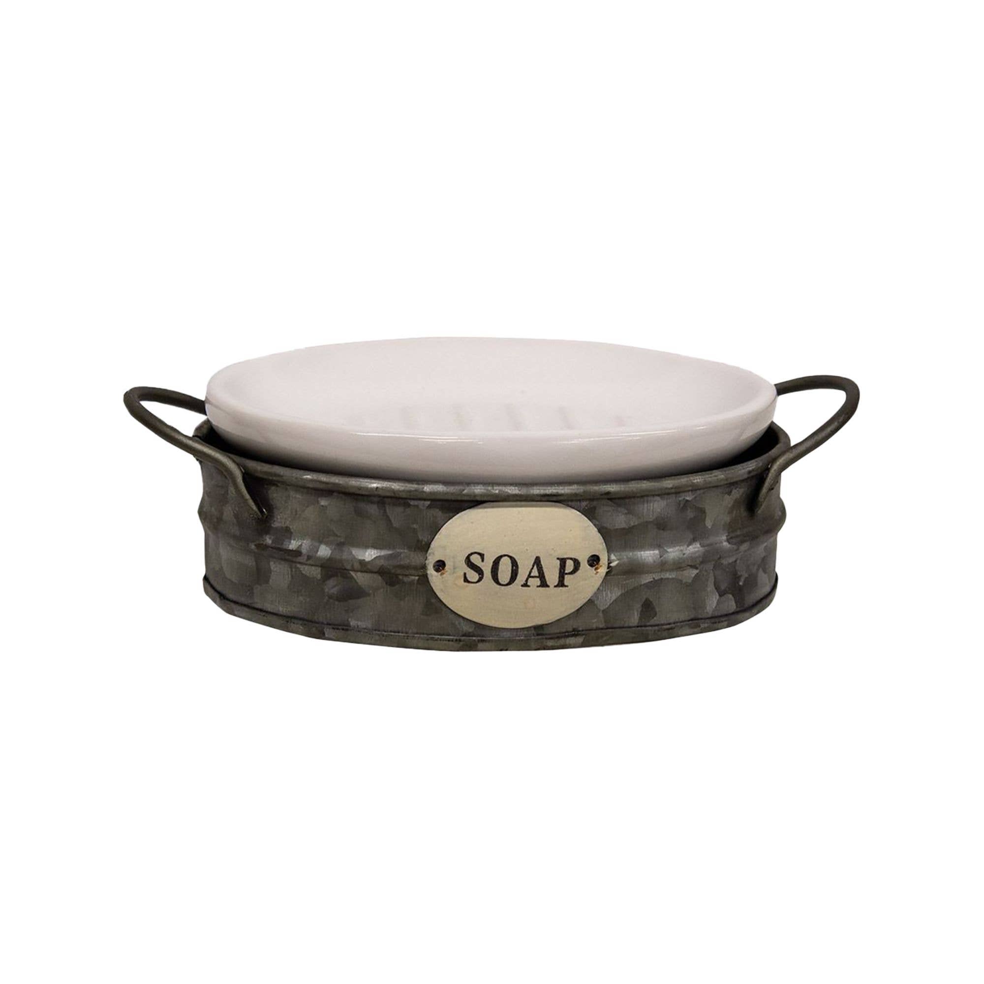 Col House Designs - Wholesale Kitchen Soap Dish - Galvanized Wash Bin Soap Dish- Metal