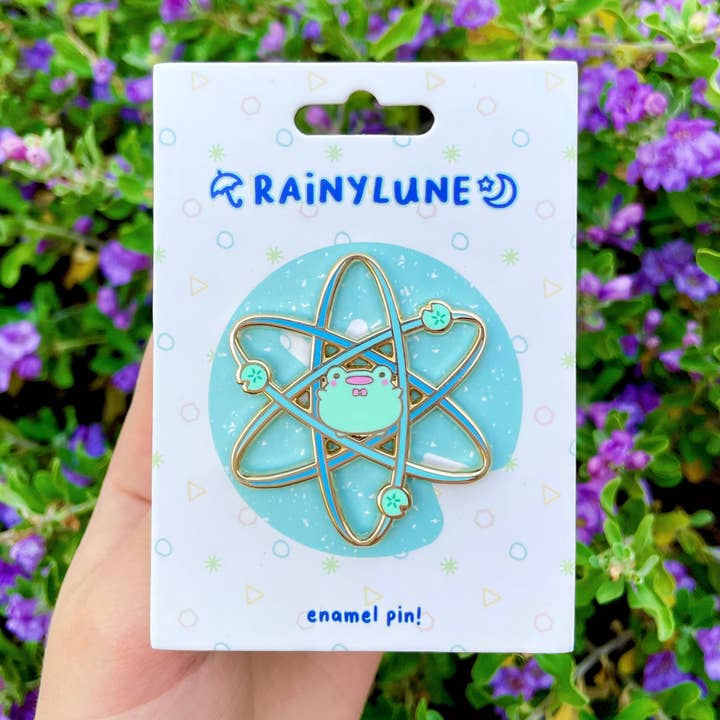 Atom Friend the Frog Pin for wholesale by Rainylune