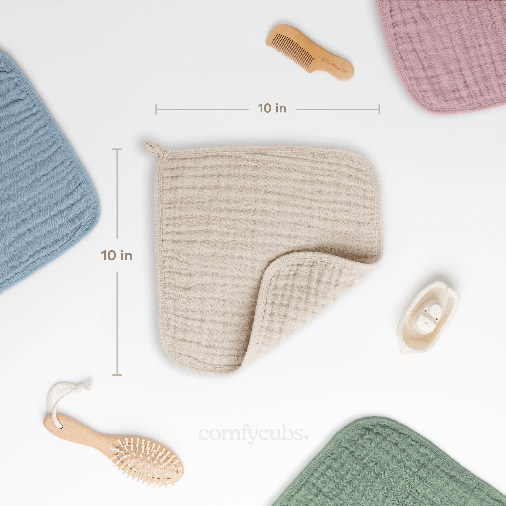 Comfy Cubs – wholesale Wash cloth – Child & baby – Muslin Baby Washcloths, Soft 10"x10" Cotton by Comfy Cubs81