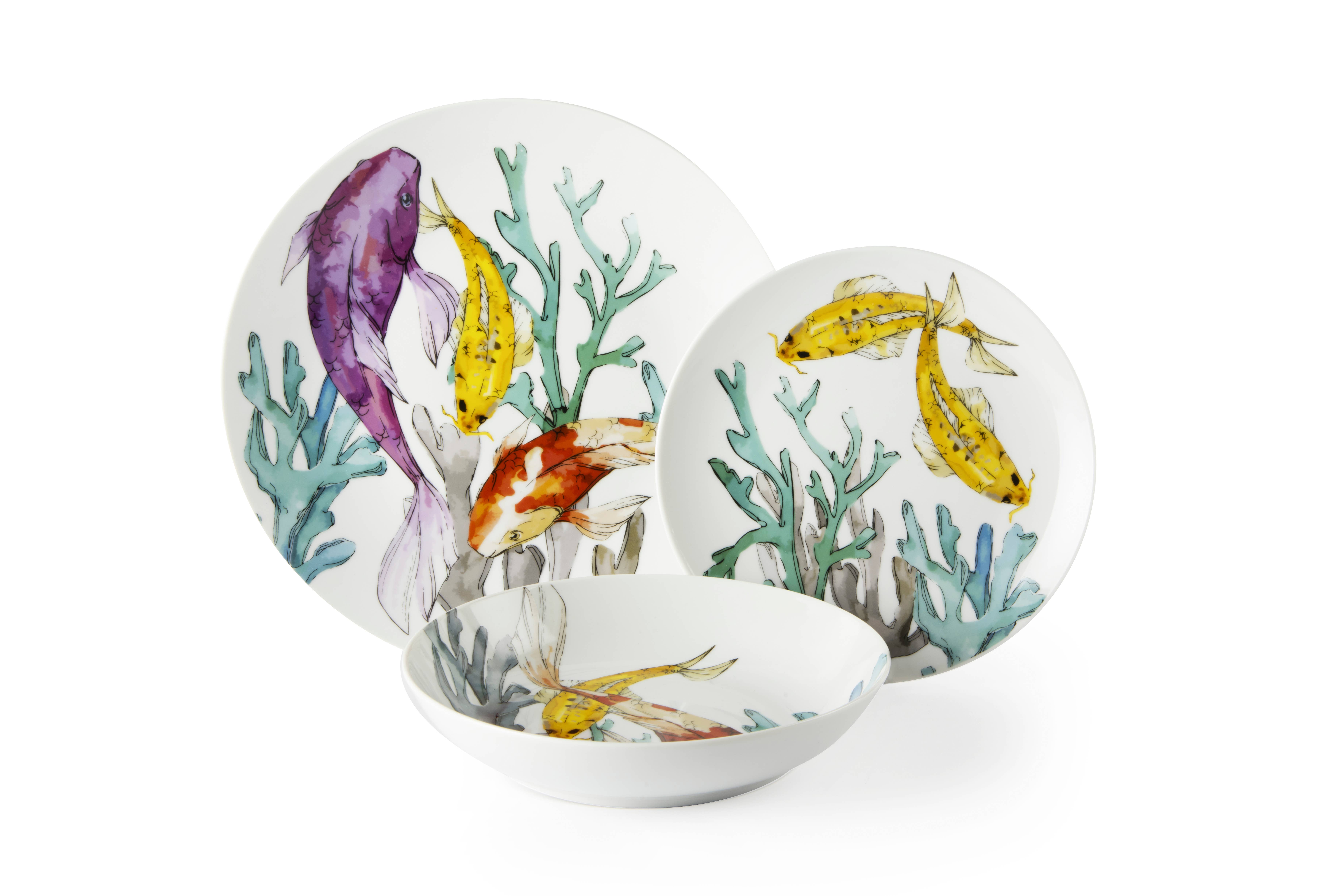 multicolour 18-Piece Hokkaido Dinnerware Set for wholesale on Faire1