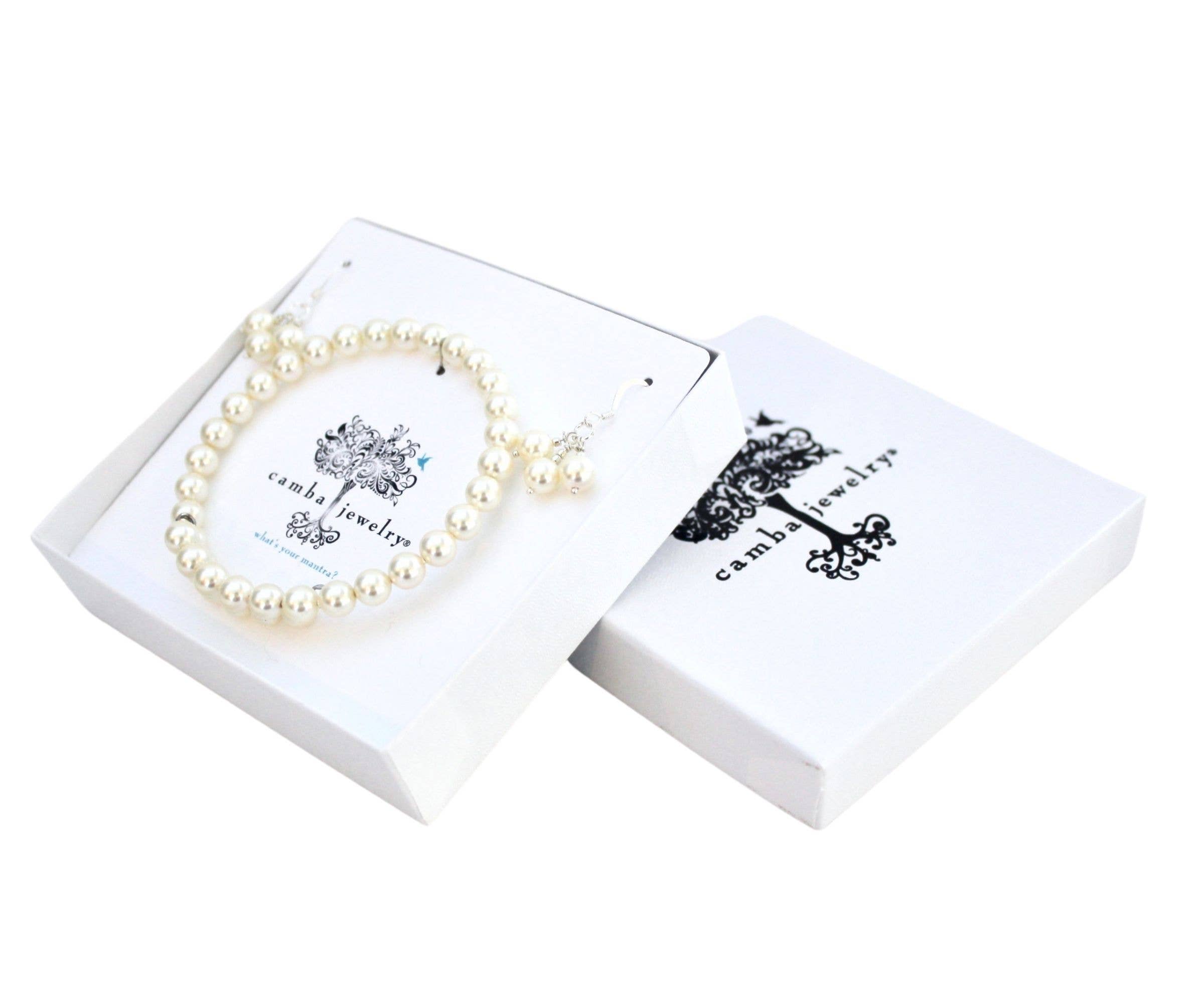 Camba Jewelry - Wholesale Jewelry Set - Swarovski Pearl Bracelet/Earrings Set4