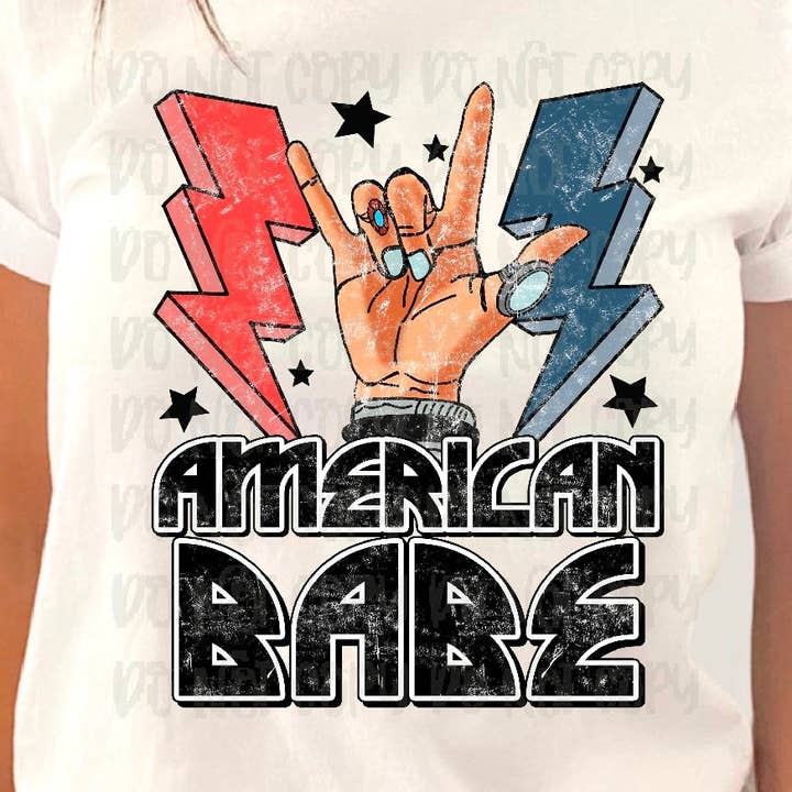 American Babe DTF Transfer for wholesale by K and M Designs