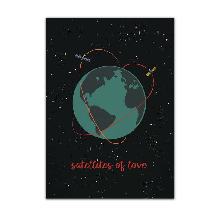 Postcard Satellites of Love for wholesale by Tell Me