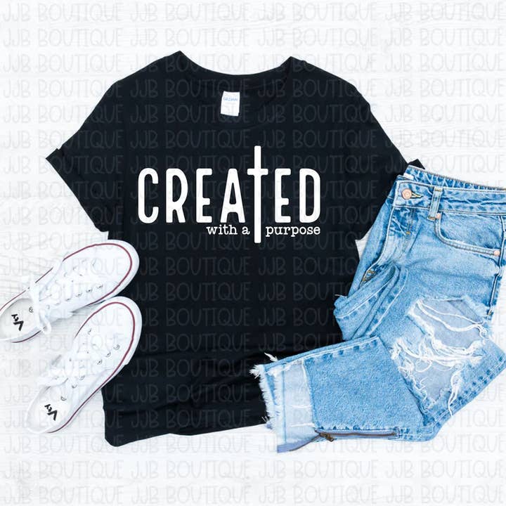 Created With A Purpose Tee for wholesale by Rockin’ 5A Apparel