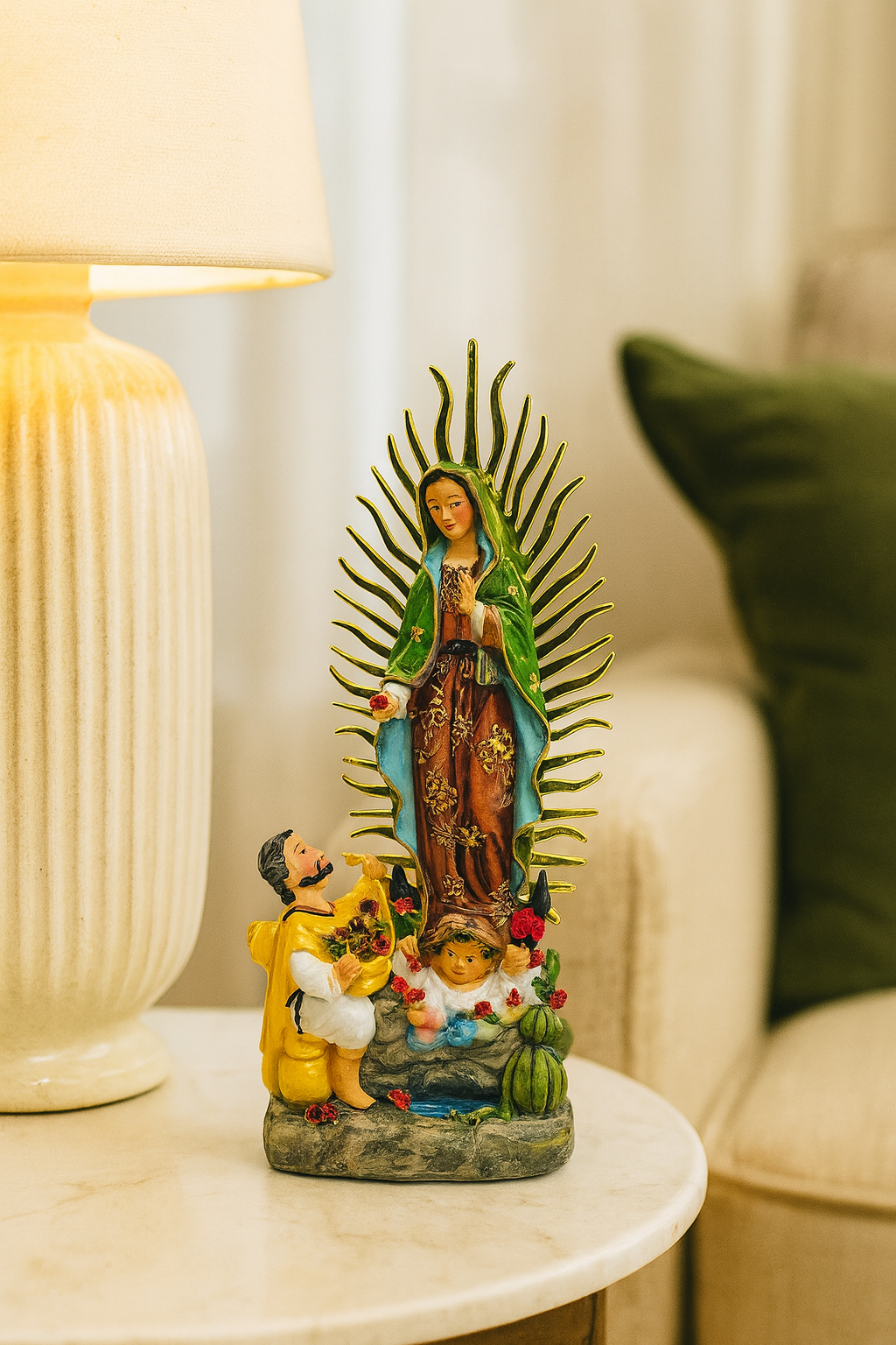 mrcjsales - Wholesale Decorative Figurine - MrcjSales - Our Lady of Guadalupe with Juan Diego Statue | Virgen de Guadalupe con Juan Diego | Multiple Sizes | High-Quality Resin Craft8