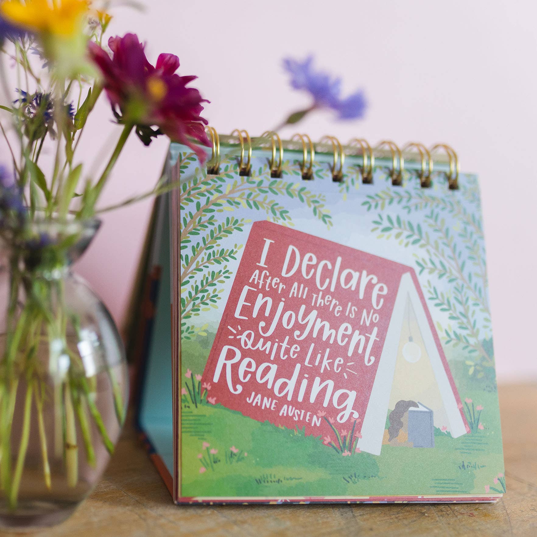 Pippi Post - Wholesale Desk/Tabletop Sign - 52 Weeks of Book Quotes - Desk Flip Calendar5