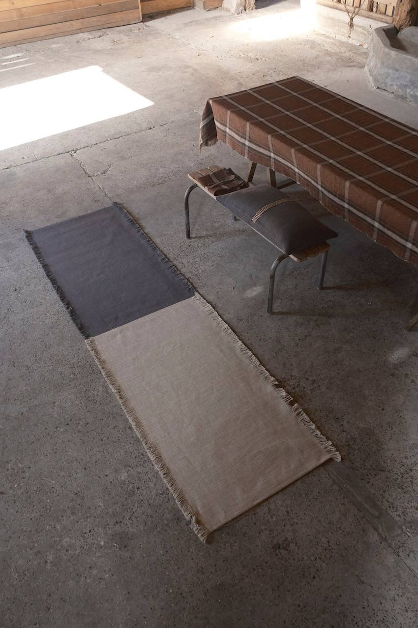 Libeco Home - Wholesale Area Rug - Construction Rug Natural/Charcoal 80x270cm3