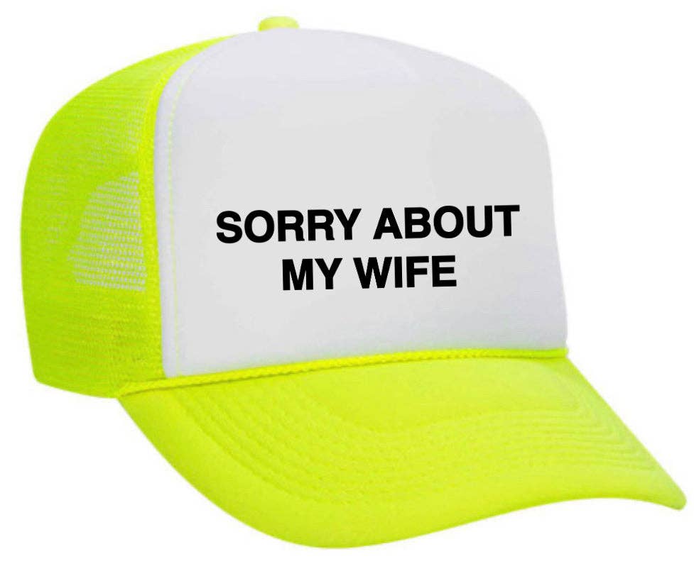 Inappropriate Trucker Hats – boné - Unissexo por atacado – Desculpe, sobre o Chapéu My Wife Trucker17