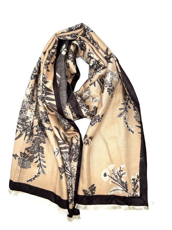Sciarpa floreale LU-1 Chic per la vendita all'ingrosso da parte di LINETA