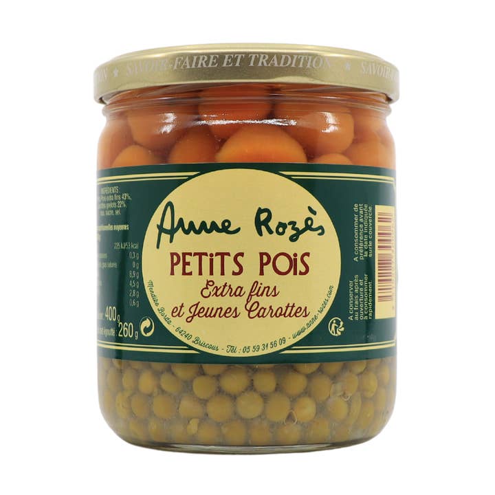 Anne Rozès - Wholesale Pickled Vegetables - Extra Fine Peas & Young Carrots 400g0