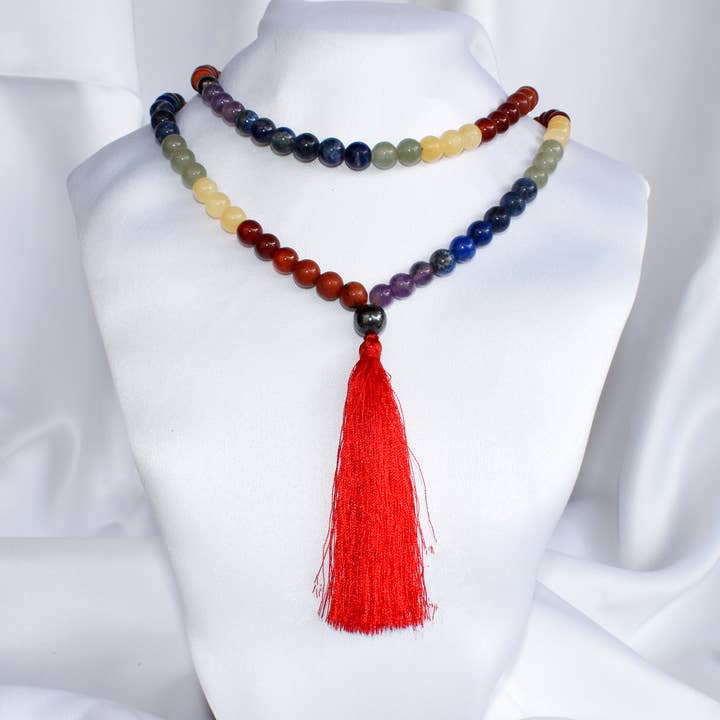 Soothing Crystals - Wholesale Prayer beads necklace - Gemstone Mala | 7 Chakra Mala | 108 Prayer Beads | Jap Mala0