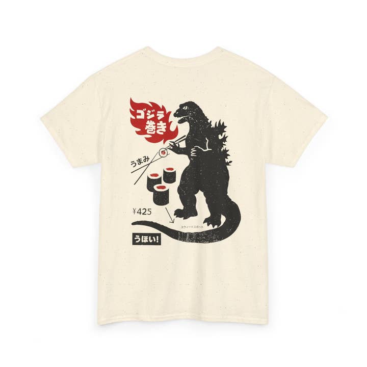 KILLER RETRO – wholesale T-shirt (graphic) – unisex – Vintage Sushi Ad T‑Shirt — Retro Japanese Monster Sushi Graphic Tee10