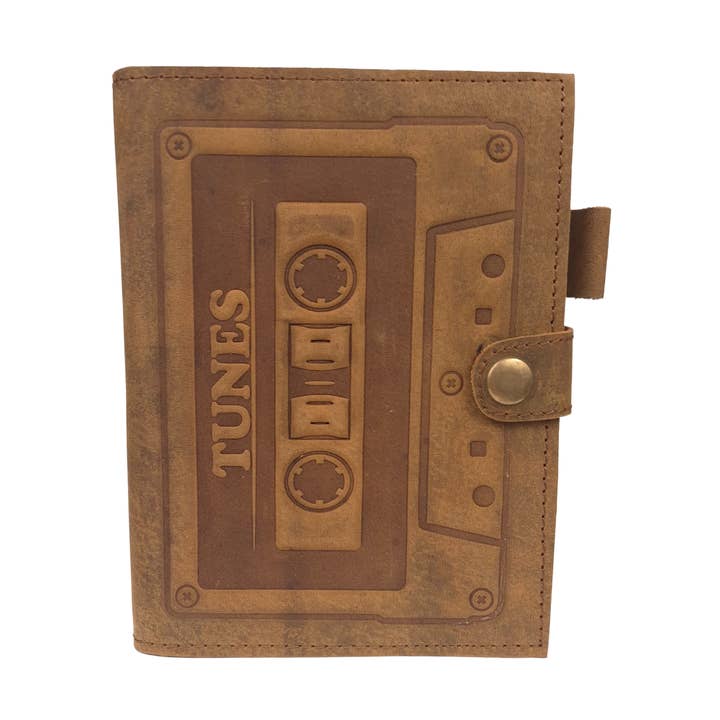 Men's Gifts Australia - Wholesale Journal/diary - Tunes - Tag Lock Leather Journal5