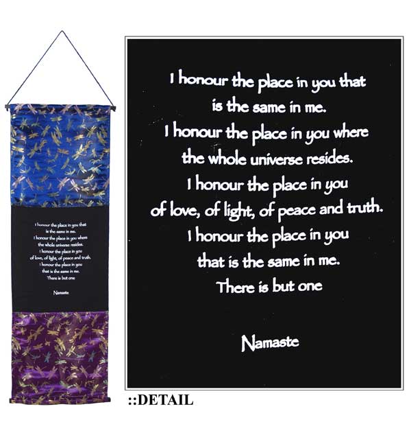 Natures Artifacts Inc - Vente Banderole - Bannière murale Namaste | Bannière de méditation1