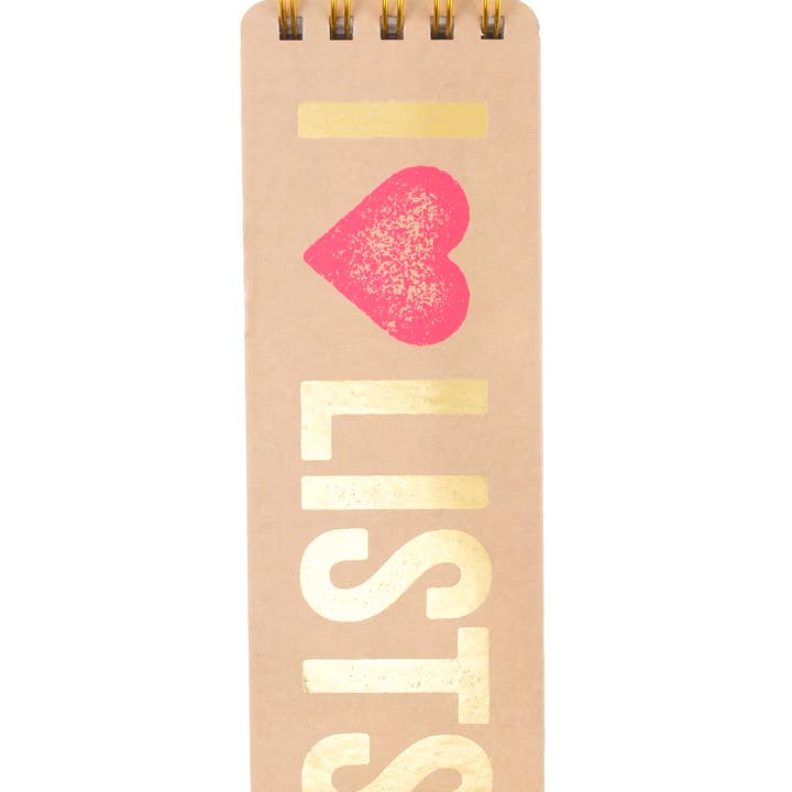 Spiral Memo Notepad "I Heart Lists" for wholesale by Eccolo