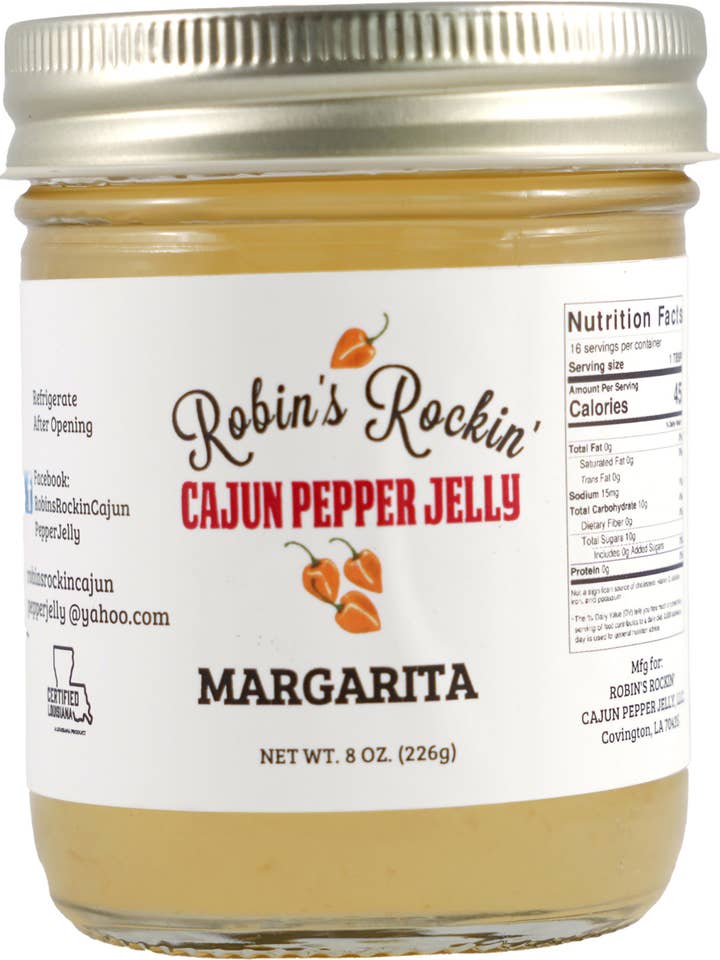 Robin's Rockin 'Cajun Margarita pebergelé for engroshandel hos Robin’s Rockin’ Cajun’ Pepper Jelly