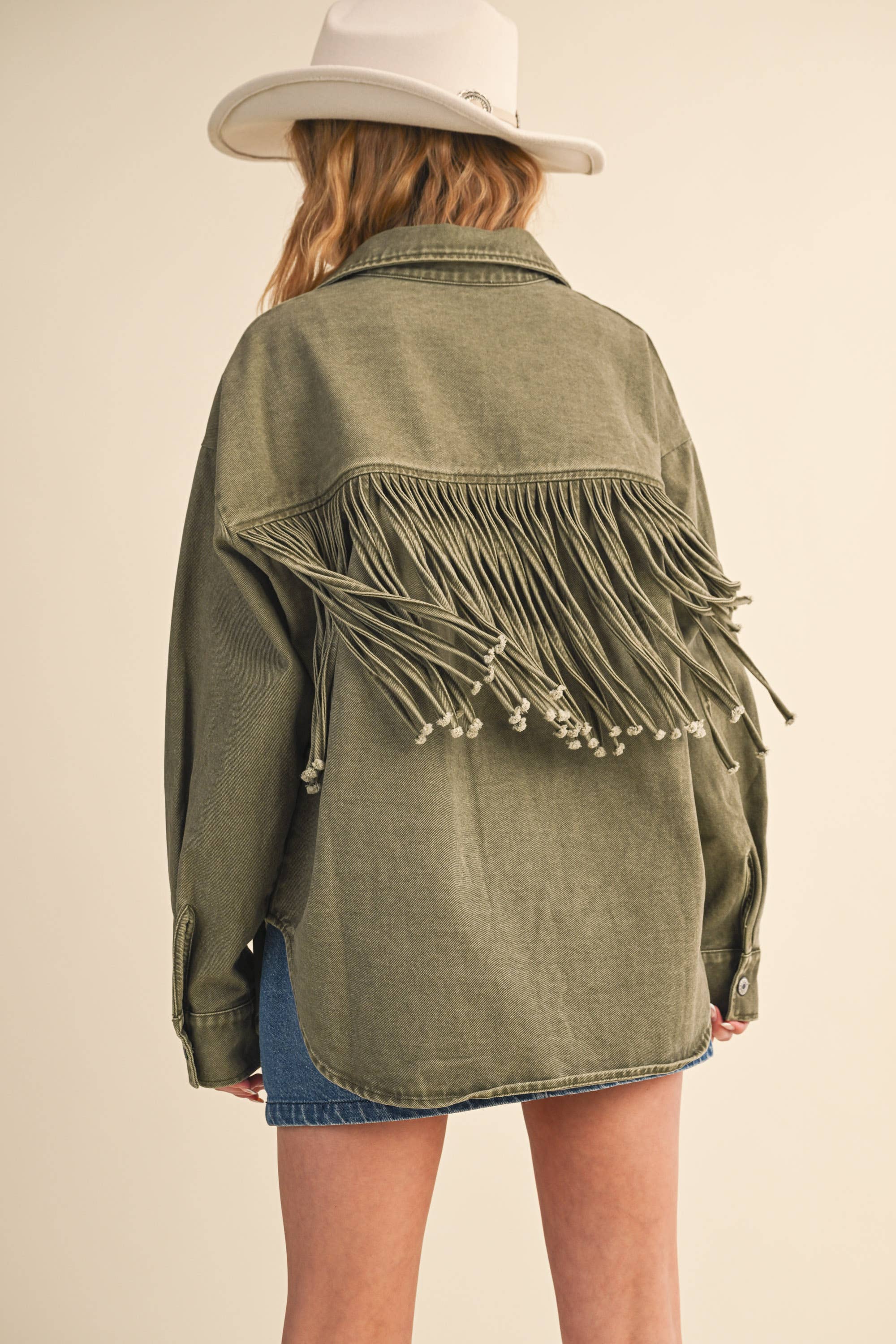 Klesis - Vente Veste-chemise – femme - Veste en jean à boutons avec couleur contrastante IJ171216