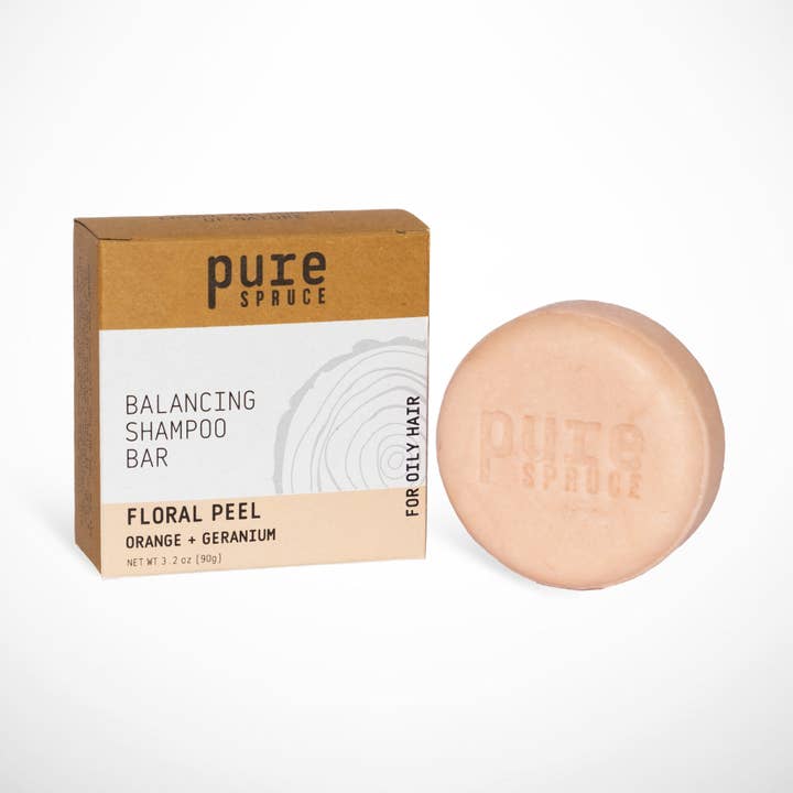 Champô Sólido Natural | Floral Peel - Laranja & Gerânio por atacado de Pure Spruce