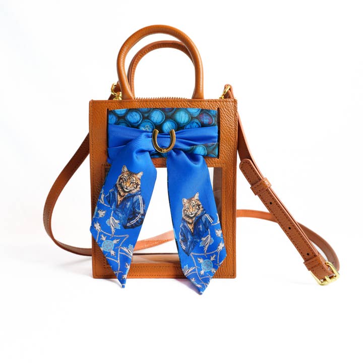 Mini Calista Clear + Bourbon Swagger Cat Twilly for wholesale by Hampton Road Designs