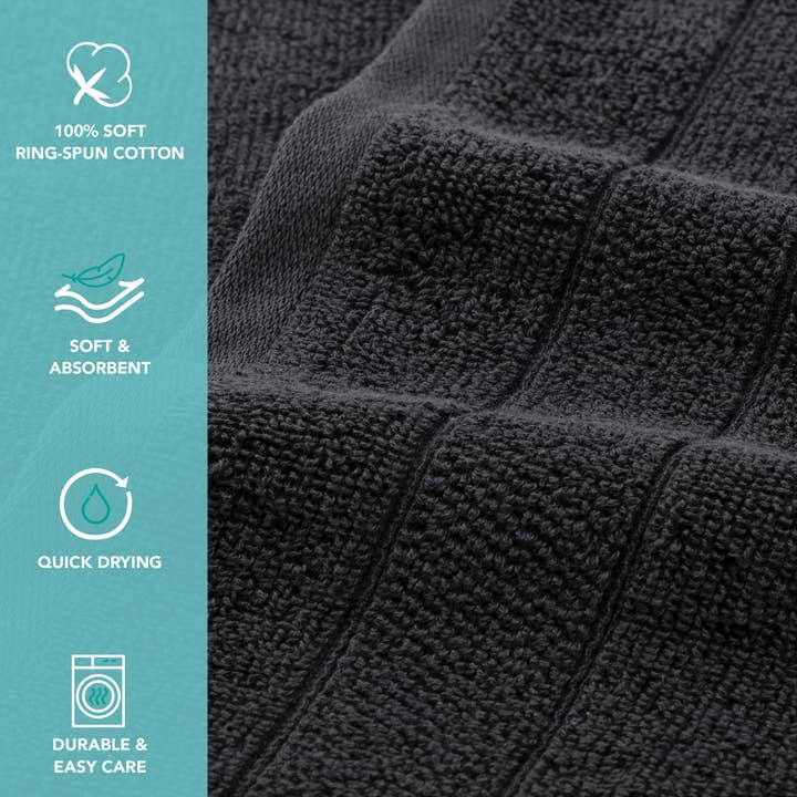 Arkwright Home - Wholesale Wash Cloth - Family Essentials Cotton Washcloths (Bulk Case of 144) 12x1225