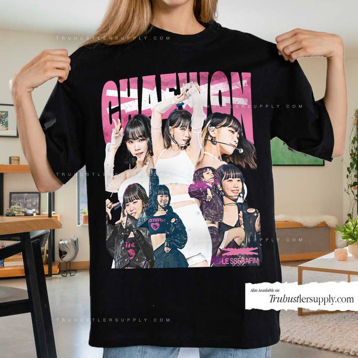 TheKingShirt - Wholesale T-Shirt (Graphic) - Women's - Chaewon Kpop Vibes - Unleash Your Style with Sserafim Vintag